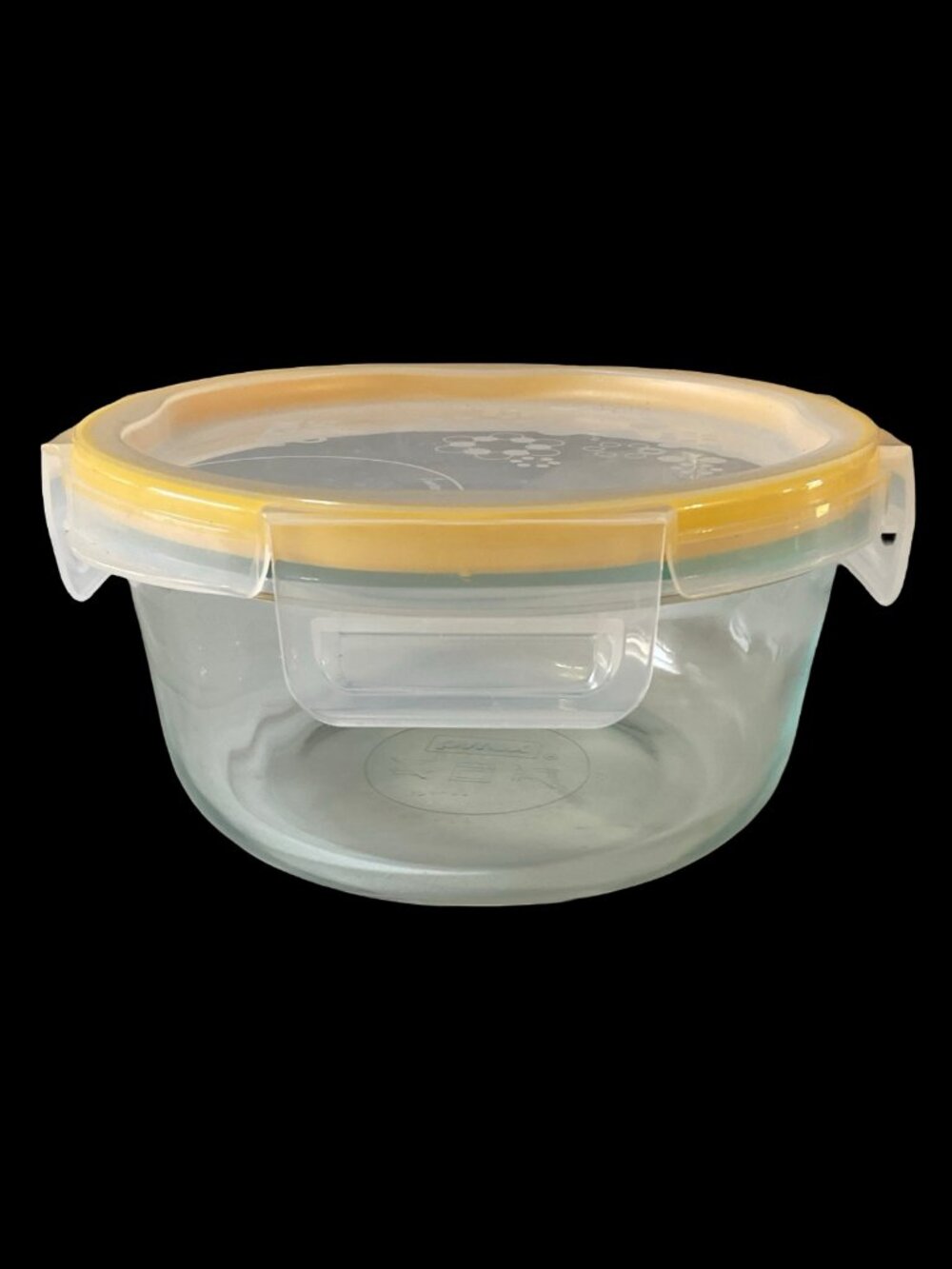 🌻10/$25 - Round Glass Storage Container w/ Yellow Seal